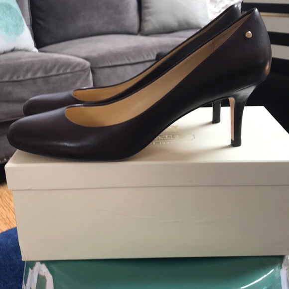 Beautiful Brown Coach Heels! Like new! IOB! - Picture 3 of 6